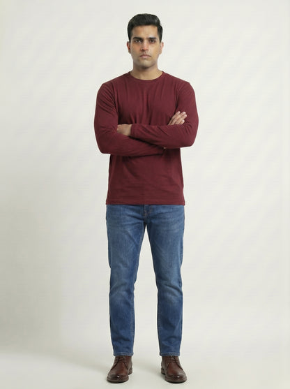 Men’s Regular Fit Full Sleeve T-Shirt – 100% Cotton, Soft & Comfortable