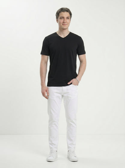 Men’s Regular Fit V-Neck Half Sleeve T-Shirt – 100% Cotton, Soft & Comfortable