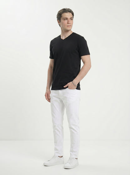 Men’s Regular Fit V-Neck Half Sleeve T-Shirt – 100% Cotton, Soft & Comfortable