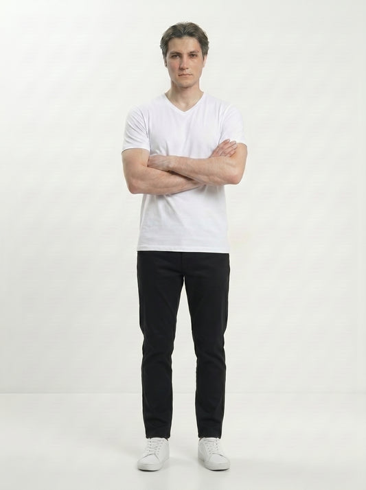 Men’s Regular Fit V-Neck Half Sleeve T-Shirt – 100% Cotton, Soft & Comfortable