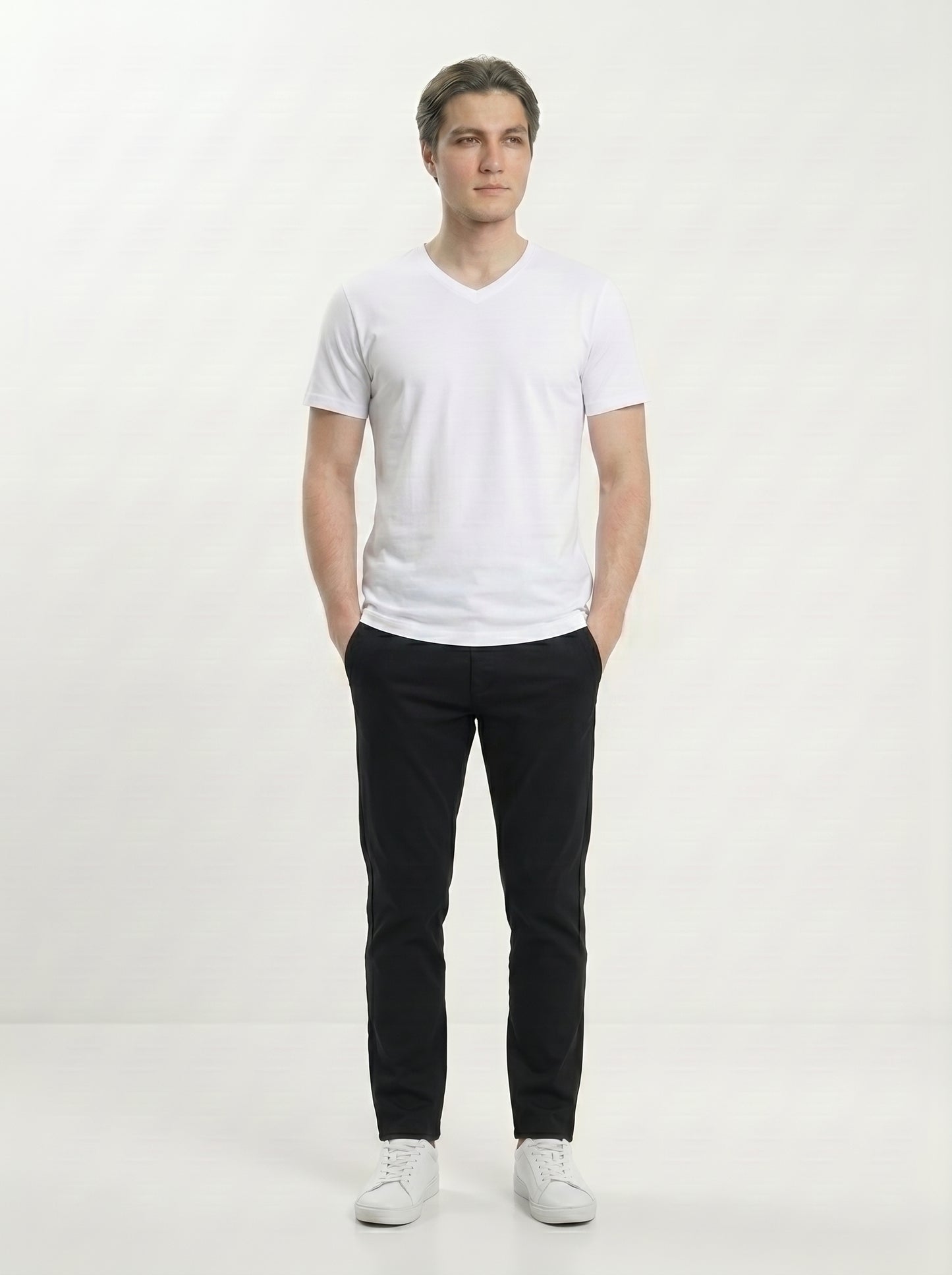 Men’s Regular Fit V-Neck Half Sleeve T-Shirt – 100% Cotton, Soft & Comfortable