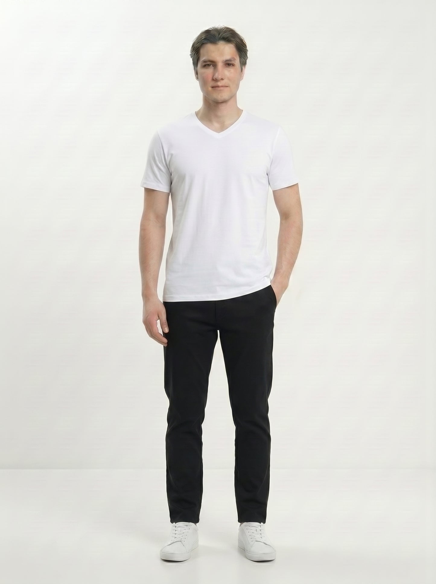 Men’s Regular Fit V-Neck Half Sleeve T-Shirt – 100% Cotton, Soft & Comfortable
