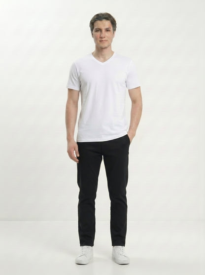 Men’s Regular Fit V-Neck Half Sleeve T-Shirt – 100% Cotton, Soft & Comfortable