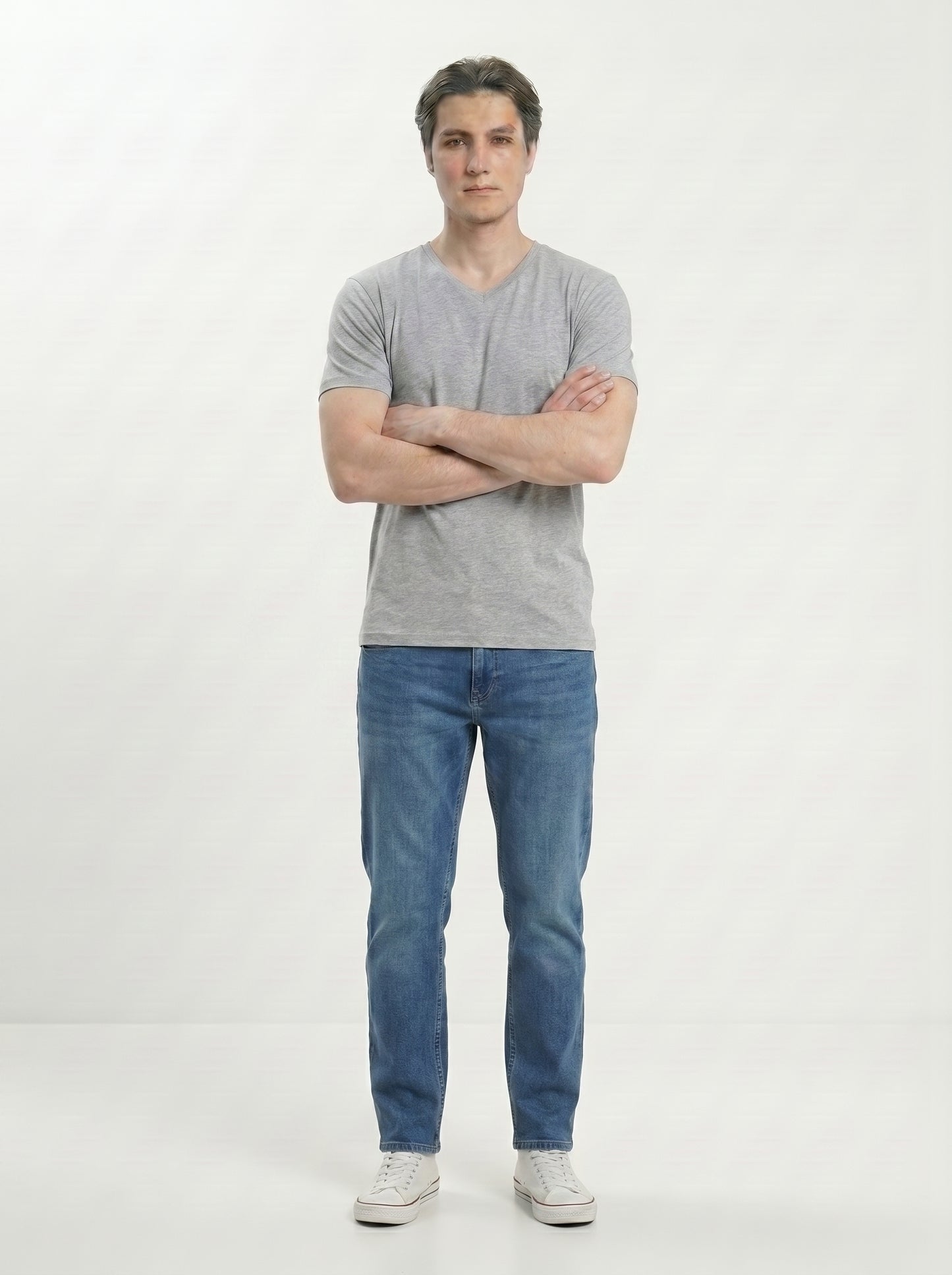 Men’s Regular Fit V-Neck Half Sleeve T-Shirt – 100% Cotton, Soft & Comfortable