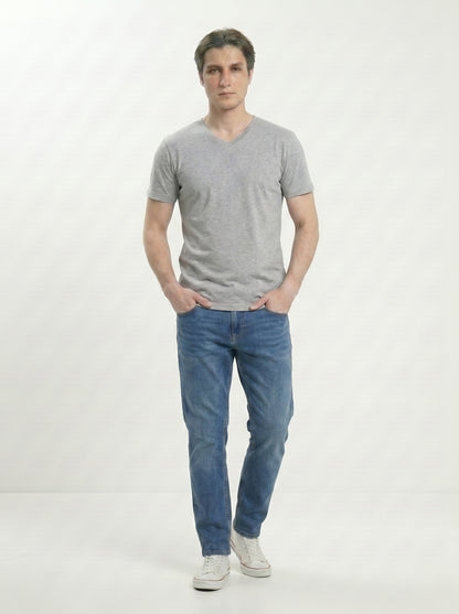 Men’s Regular Fit V-Neck Half Sleeve T-Shirt – 100% Cotton, Soft & Comfortable