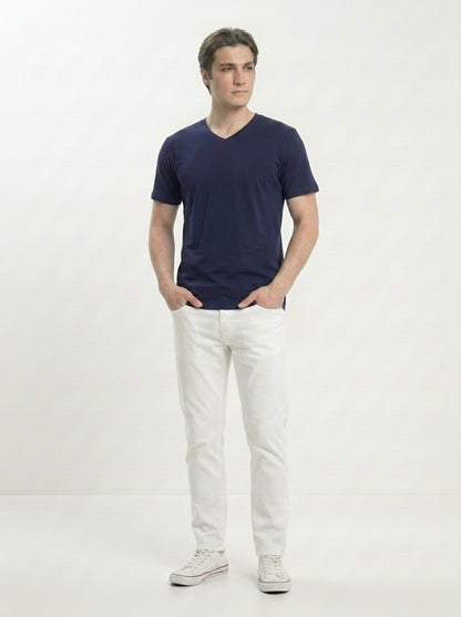 Men’s Regular Fit V-Neck Half Sleeve T-Shirt – 100% Cotton, Soft & Comfortable
