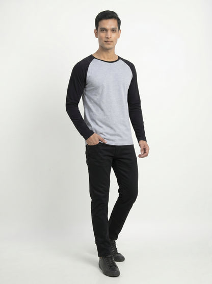 Men’s Raglan Full Sleeve 100% Cotton Soft & Comfortable Fit T-Shirt