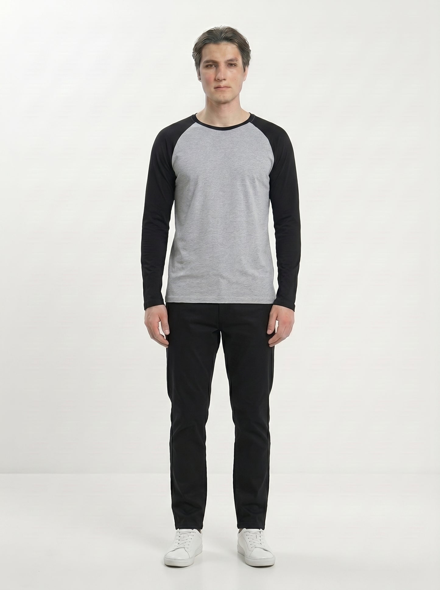 Men’s Raglan Full Sleeve 100% Cotton Soft & Comfortable Fit T-Shirt