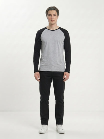 Men’s Raglan Full Sleeve 100% Cotton Soft & Comfortable Fit T-Shirt