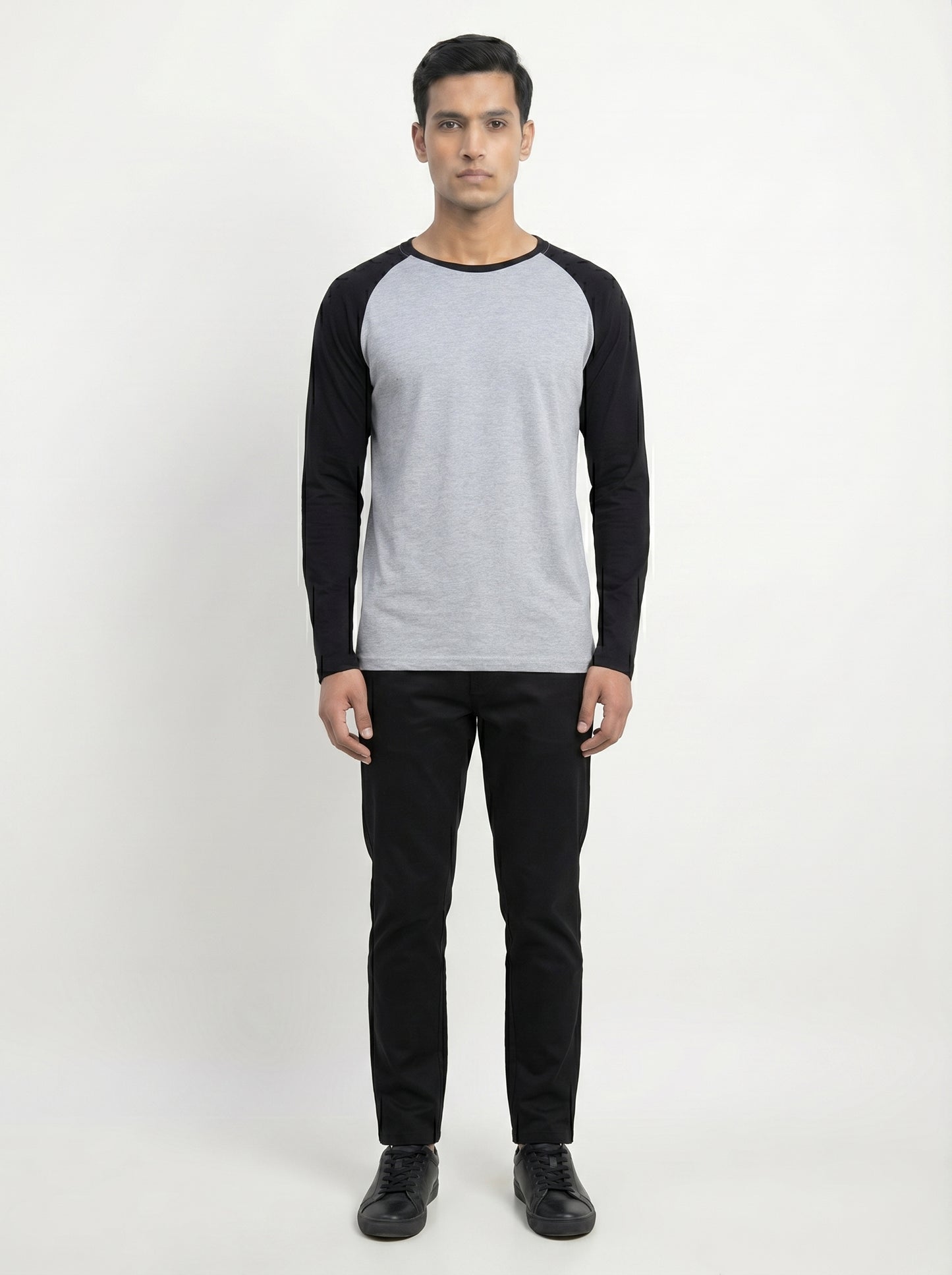 Men’s Raglan Full Sleeve 100% Cotton Soft & Comfortable Fit T-Shirt
