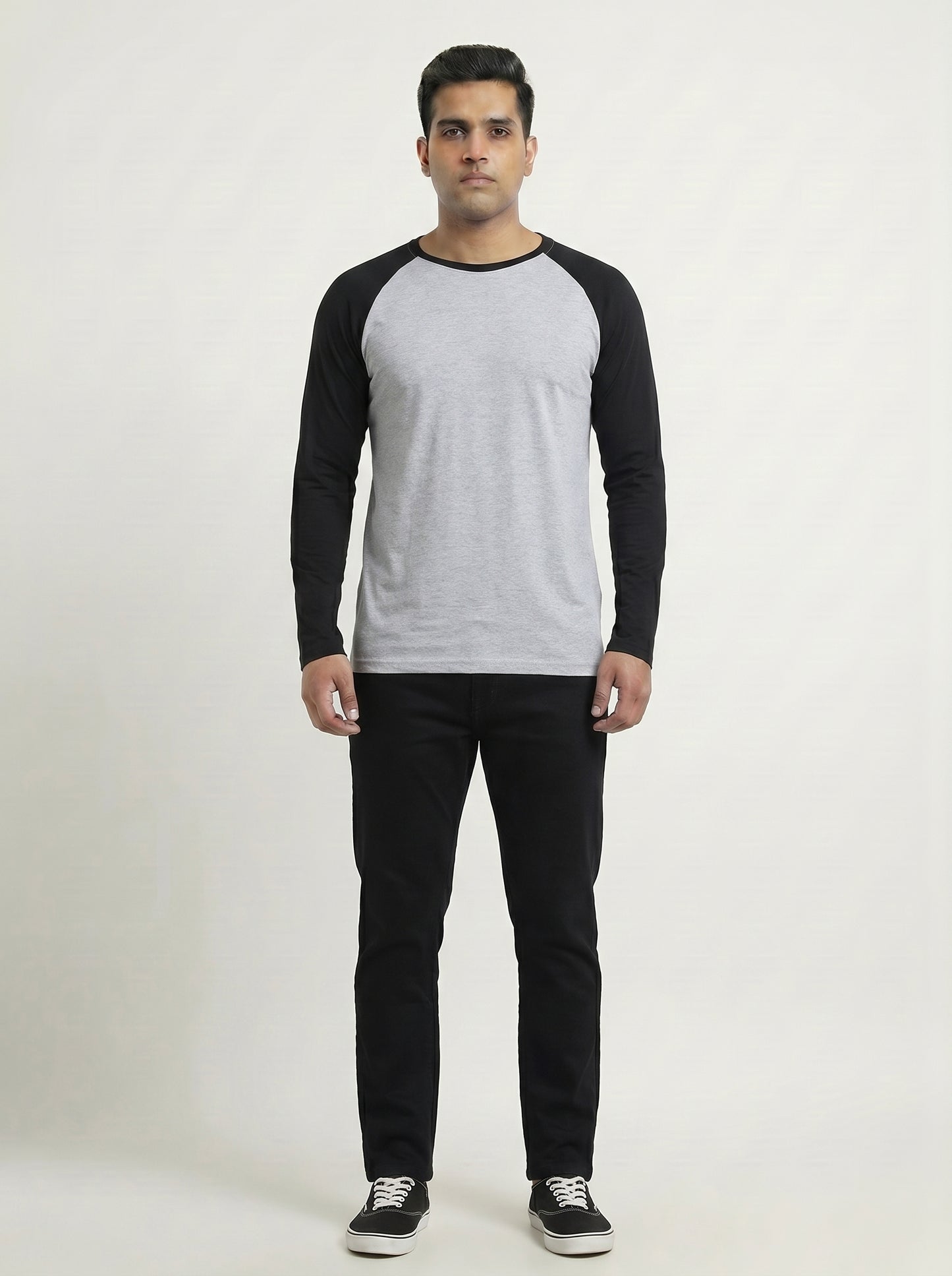 Men’s Raglan Full Sleeve 100% Cotton Soft & Comfortable Fit T-Shirt