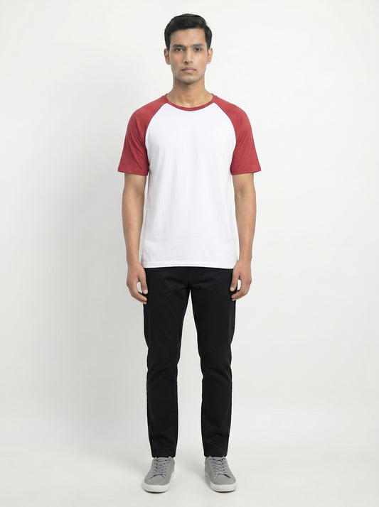 Men’s Raglan Half Sleeve 100% Cotton Soft & Comfortable Fit T-Shirt