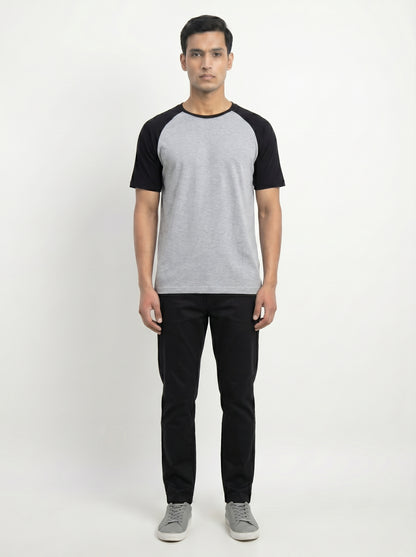Men’s Raglan Half Sleeve 100% Cotton Soft & Comfortable Fit T-Shirt