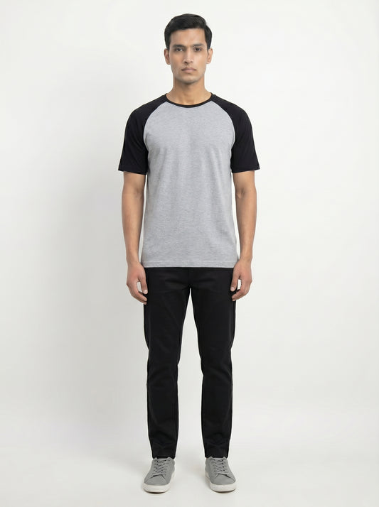 Men’s Raglan Half Sleeve 100% Cotton Soft & Comfortable Fit T-Shirt