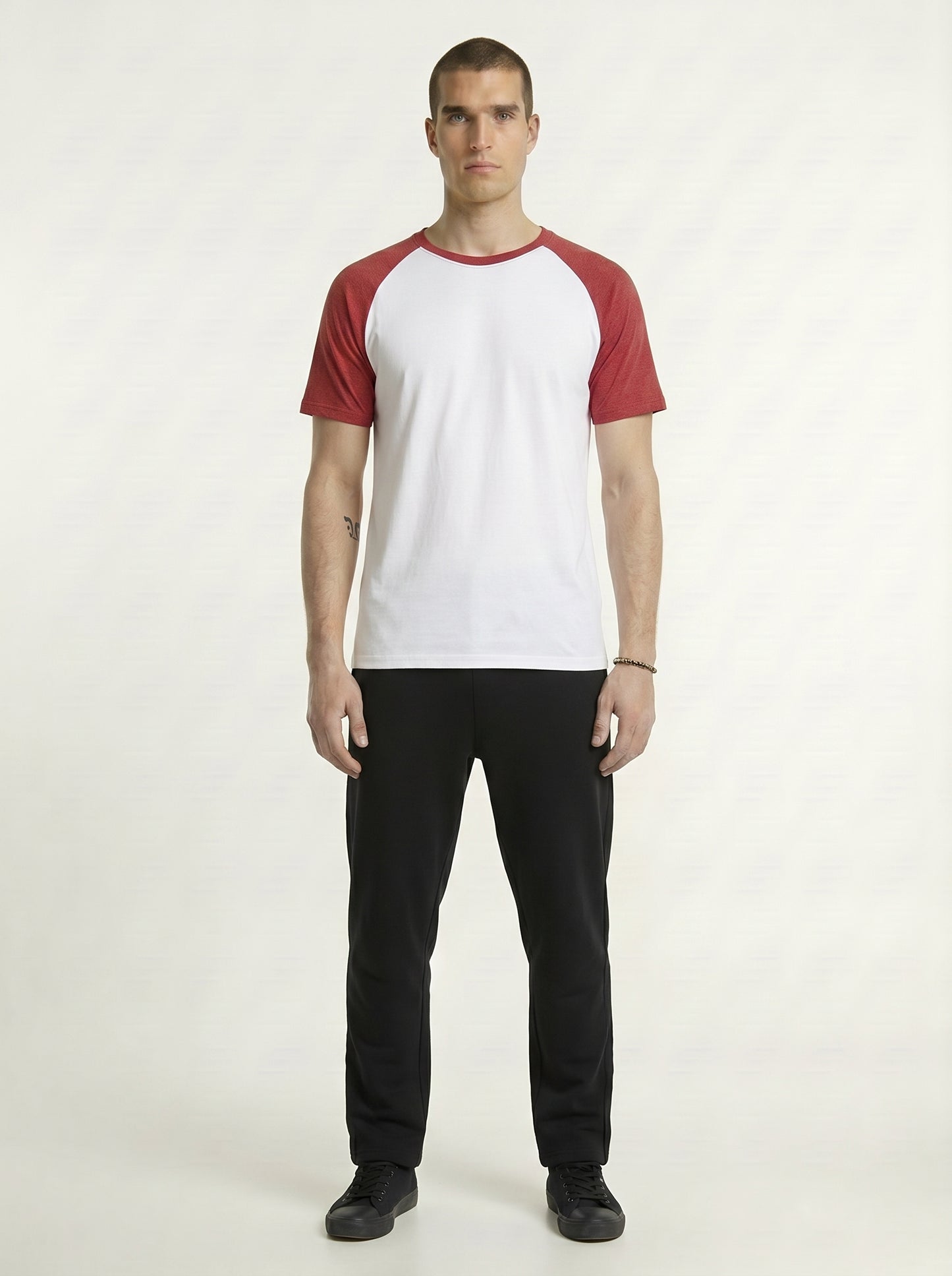 Men’s Raglan Half Sleeve 100% Cotton Soft & Comfortable Fit T-Shirt