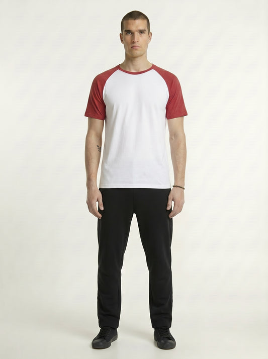 Men’s Raglan Half Sleeve 100% Cotton Soft & Comfortable Fit T-Shirt