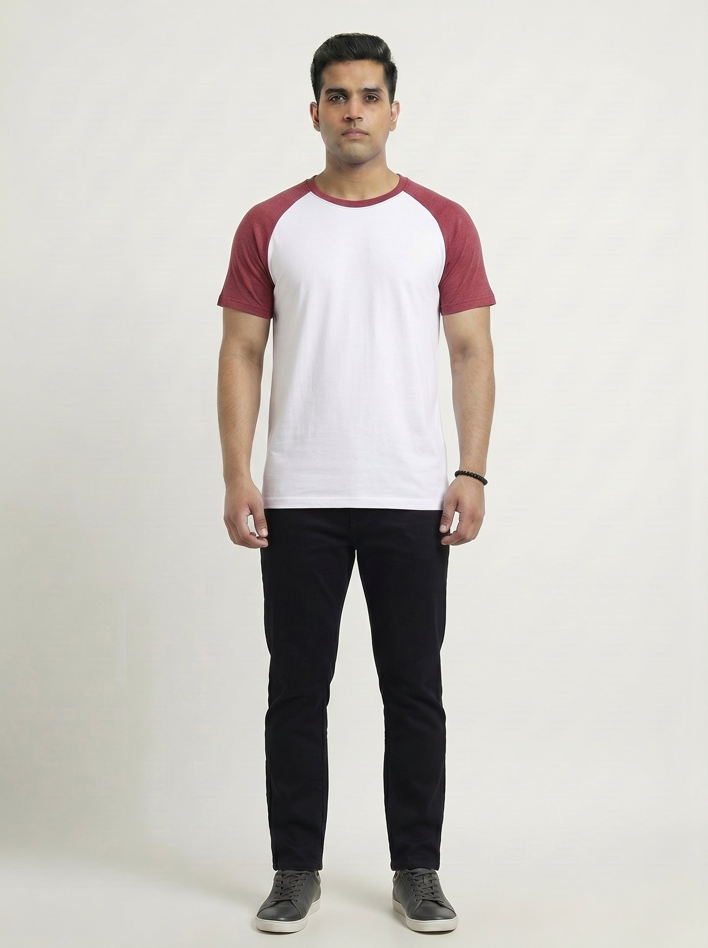 Men’s Raglan Half Sleeve 100% Cotton Soft & Comfortable Fit T-Shirt