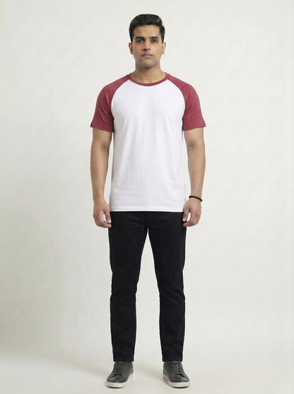 Men’s Raglan Half Sleeve 100% Cotton Soft & Comfortable Fit T-Shirt