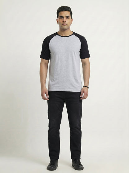 Men’s Raglan Half Sleeve 100% Cotton Soft & Comfortable Fit T-Shirt