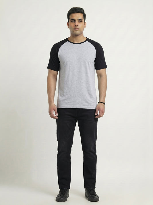 Men’s Raglan Half Sleeve 100% Cotton Soft & Comfortable Fit T-Shirt