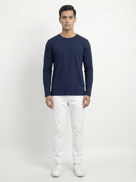 Men’s Regular Fit Full Sleeve T-Shirt – 100% Cotton, Soft & Comfortable
