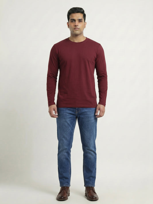 Men’s Regular Fit Full Sleeve T-Shirt – 100% Cotton, Soft & Comfortable