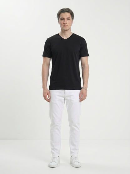Men’s Regular Fit V-Neck Half Sleeve T-Shirt – 100% Cotton, Soft & Comfortable