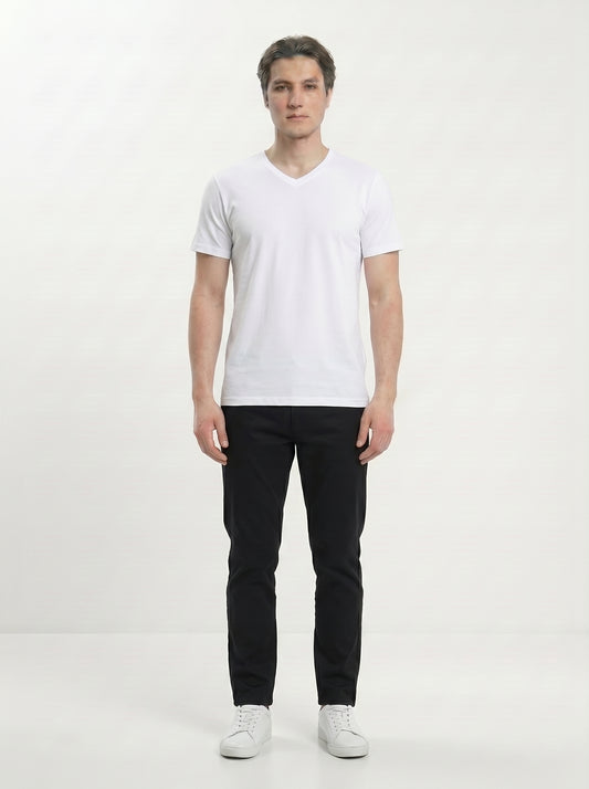 Men’s Regular Fit V-Neck Half Sleeve T-Shirt – 100% Cotton, Soft & Comfortable