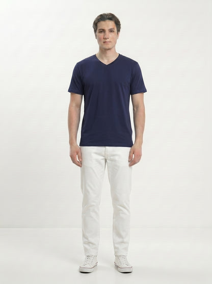 Men’s Regular Fit V-Neck Half Sleeve T-Shirt – 100% Cotton, Soft & Comfortable
