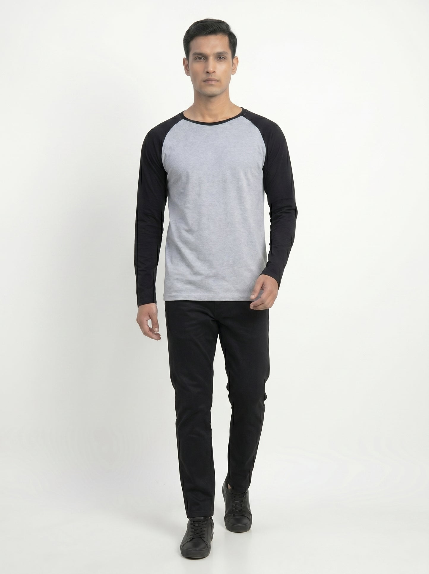 Men’s Raglan Full Sleeve 100% Cotton Soft & Comfortable Fit T-Shirt