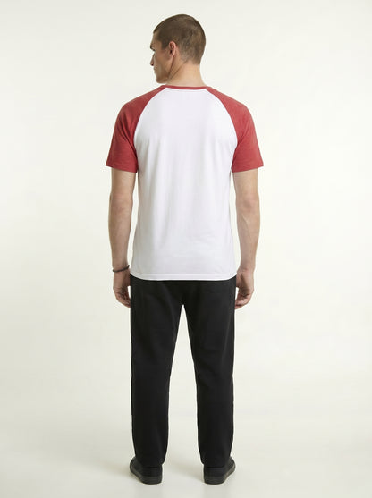 Men’s Raglan Half Sleeve 100% Cotton Soft & Comfortable Fit T-Shirt