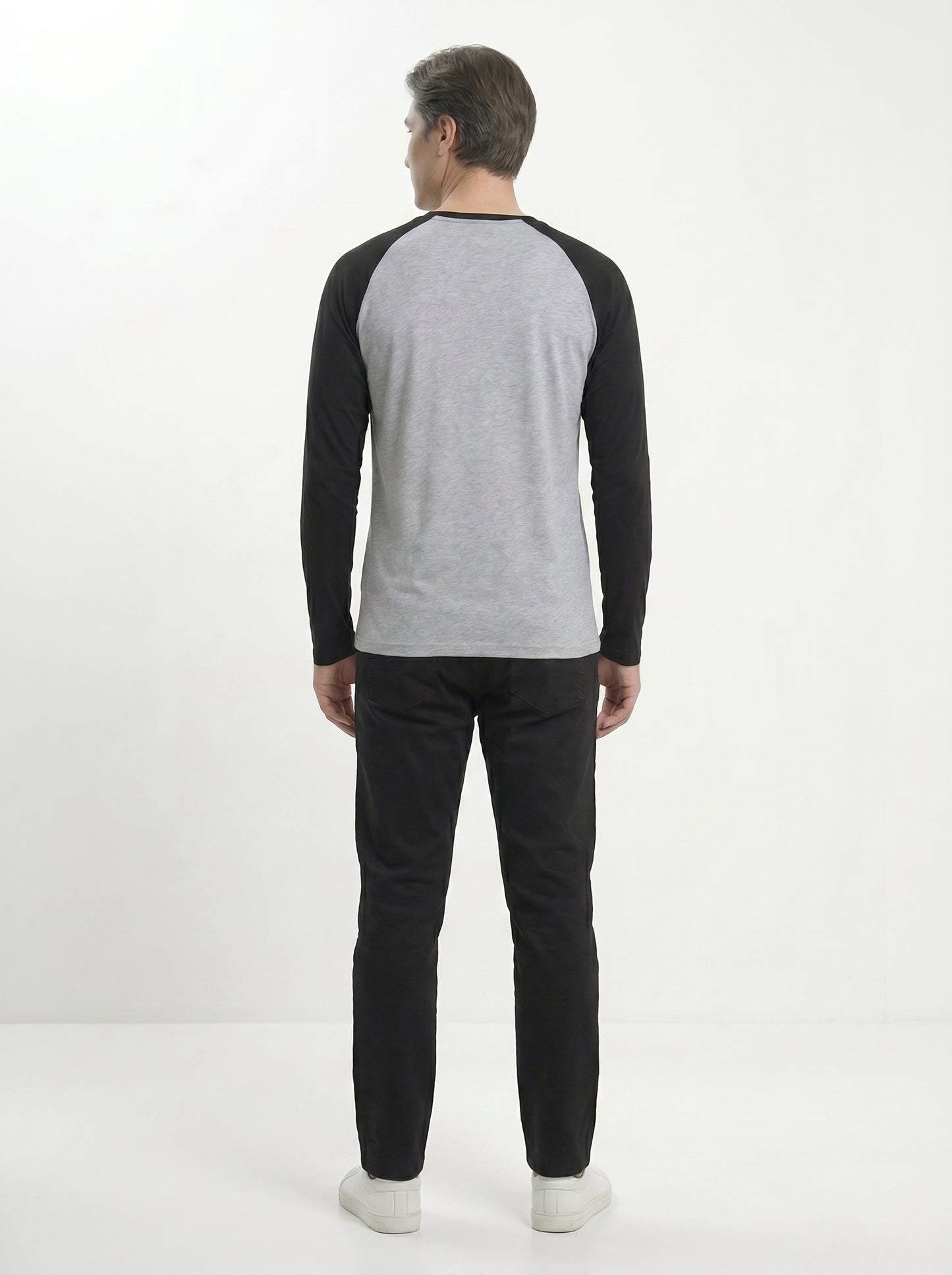 Men’s Raglan Full Sleeve 100% Cotton Soft & Comfortable Fit T-Shirt