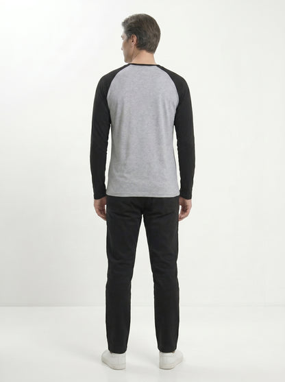 Men’s Raglan Full Sleeve 100% Cotton Soft & Comfortable Fit T-Shirt